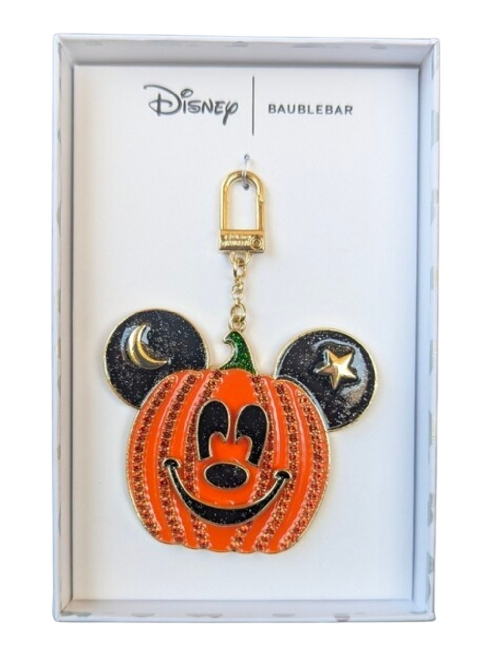 🧡▪️Disney X BaubleBar▪️ Orange Pumpkin Mickey Bag Charm Or Key Ring